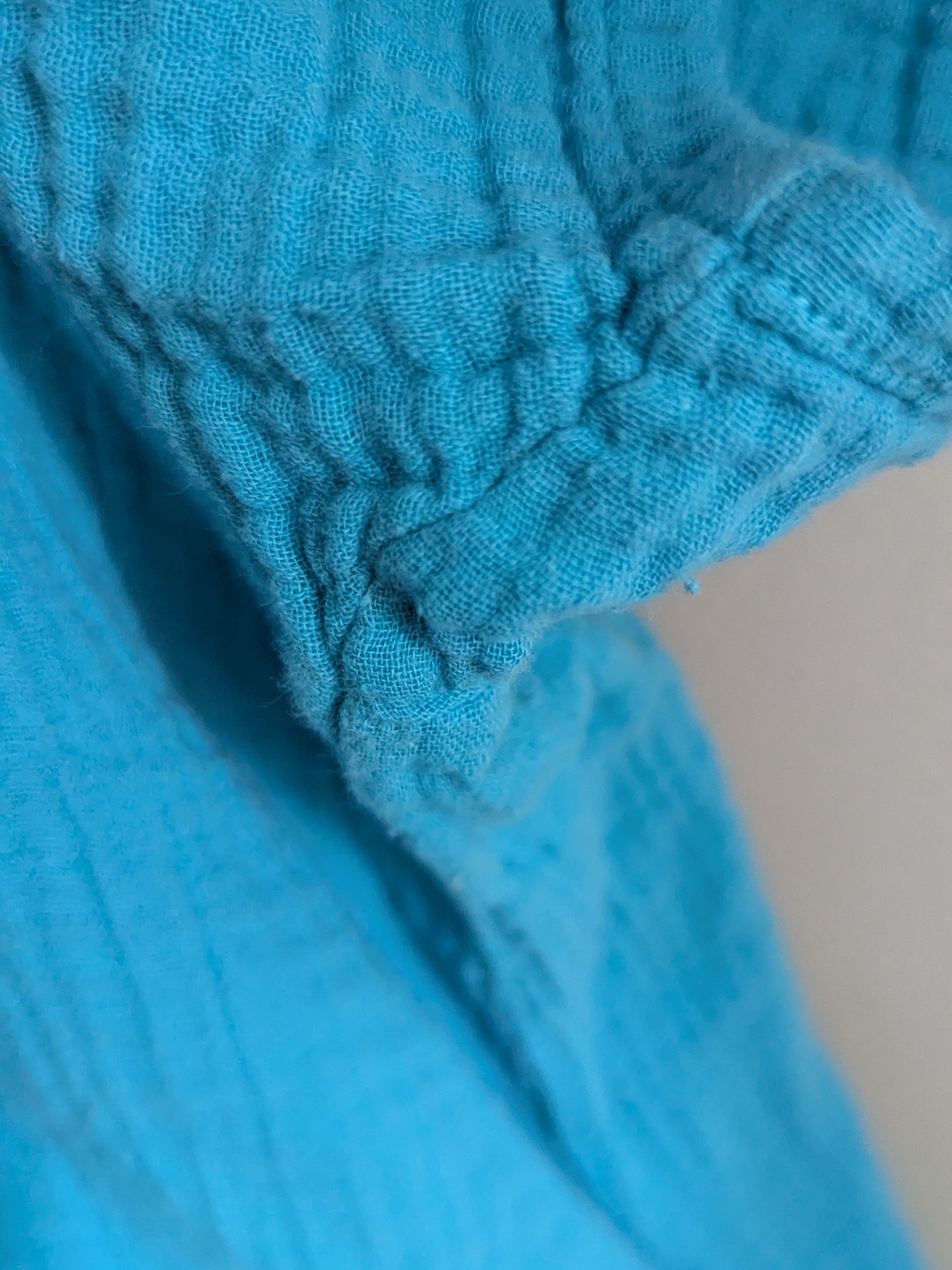 Relaxed Crinkle Tunic in Bright Turquoise - Picture 6 of 7